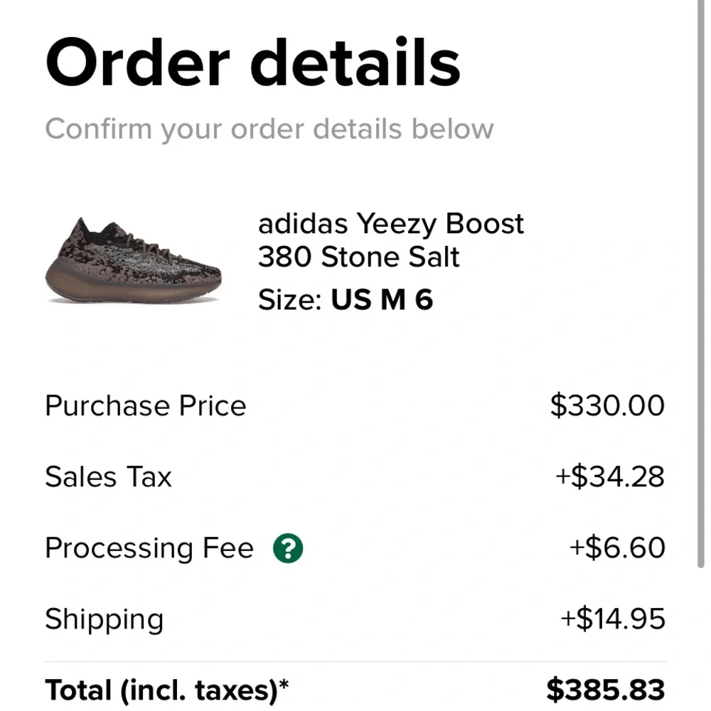 💎Yeezy Boost 380 ‘Stone Salt’ DS🔥M6=W7.5 - Picture 11 of 11